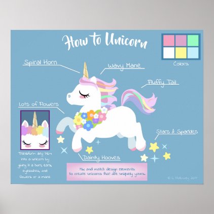 How to Unicorn Poster
