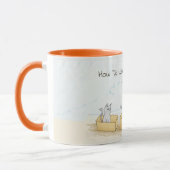 How to Walk a Cat Funny Drawing Mug (Left)