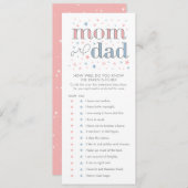 How Well Do You Know Baby Shower Game Card (Front/Back)