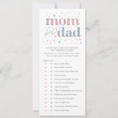 How Well Do You Know Baby Shower Game Card (Front)