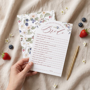How Well Do You Know Bride Bridal Shower Game Card