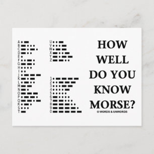 How Well Do You Know Morse? (Intl Morse Code) Postcard
