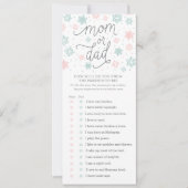 How Well Do You Know Snowflake Baby Shower Game (Front)
