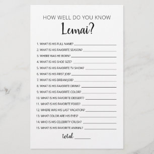 How Well Do You Know The Birthday Boy Game