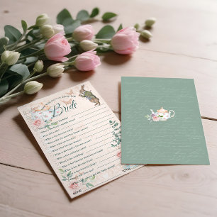 How Well Do You Know the Bride Bridal Shower Game Invitation