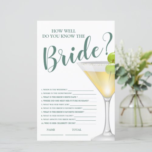 How well do You Know the Bride Elegant Bridal Game