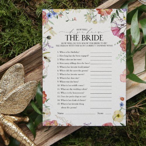 How Well Do You Know the Bride Flowers Game