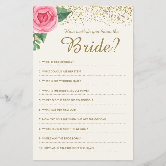 How Well Do You Know The Bride Zazzle How Well Do You Know The Bride