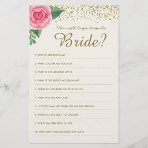 How well do you know the Bride Game