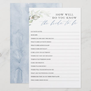 How Well Do You Know The Bride To Be Bridal Shower