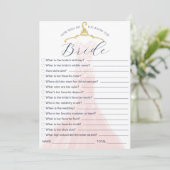 How Well Do You Know the Bride Wedding Dress Game Invitation (Standing Front)