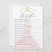 How Well Do You Know the Bride Wedding Dress Game Invitation (Front)
