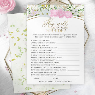 How Well Do You Know The Bride Wildflower card