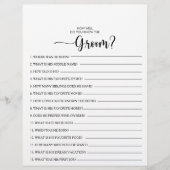 How Well Do You Know the Groom Bridal Shower Game | Zazzle