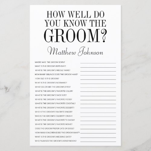 How Well Do You Know The Groom LGBTQ