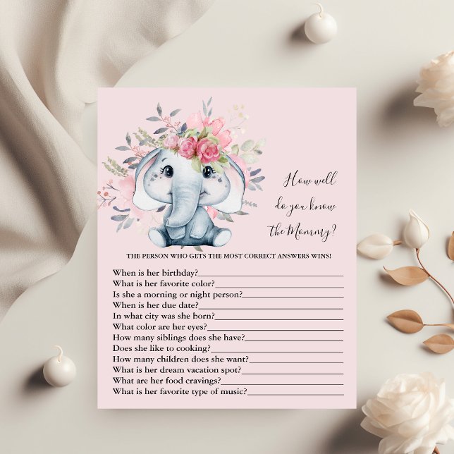 How well do you know the mommy Baby Shower Game (Creator Uploaded)