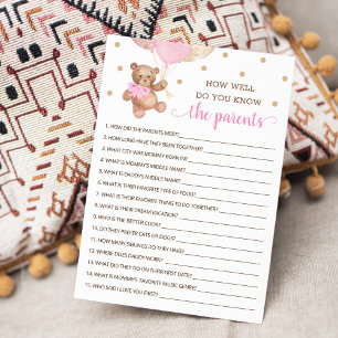 How Well Do You Know The Parents Teddy Bear Card