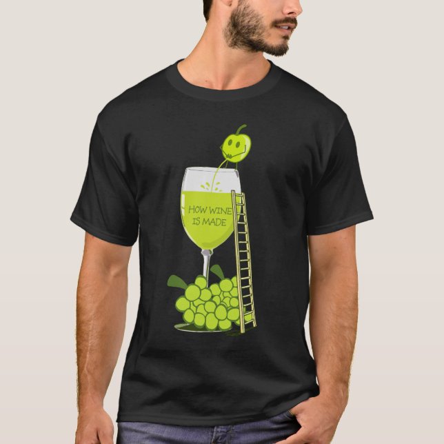 How Wine is Made Funny Dark T-Shirt (Front)