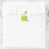 How Wine is Made Funny Square Sticker (Bag)