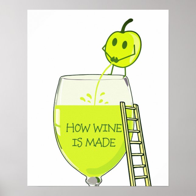 How Wine is Made Silly Poster (Front)