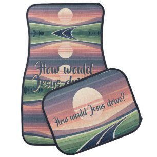 How would Jesus drive? Car Floor Mat