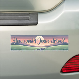 How would Jesus drive? Car Magnet