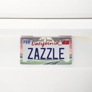 How would Jesus drive? License Plate Frame