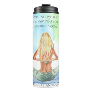 How You Feel Watercolor Yoga Travel Mug