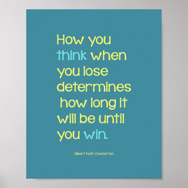 How you think when you lose... poster (Front)
