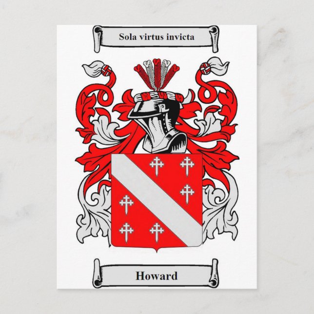 Howard Coat of Arms Postcard (Front)