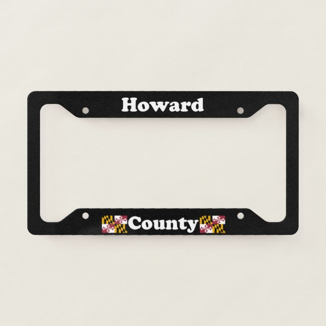 Howard County Maryland LPF License Plate Frame (Front)