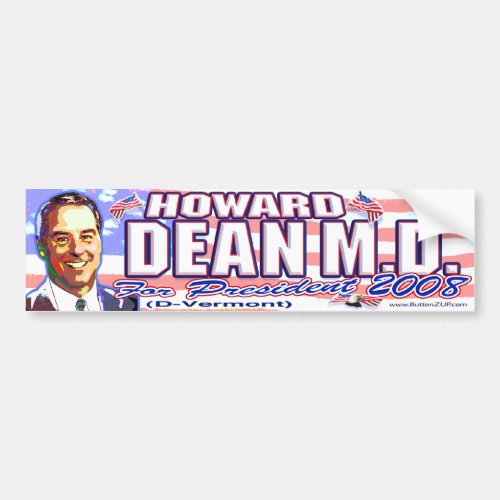 Howard Dean 08 Bumper Sticker 