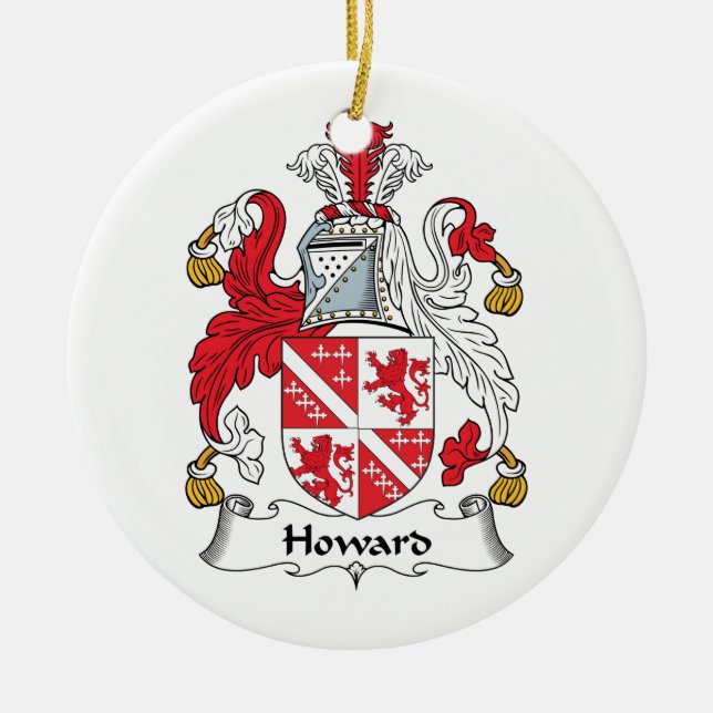 Howard Family Crest Ceramic Ornament (Front)
