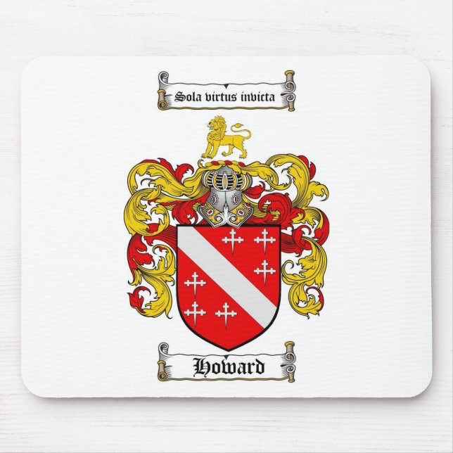 HOWARD FAMILY CREST -  HOWARD COAT OF ARMS MOUSE PAD (Front)