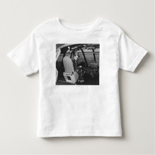 Howard Hughes in Spruce Goose Wooden Plane Toddler T-shirt