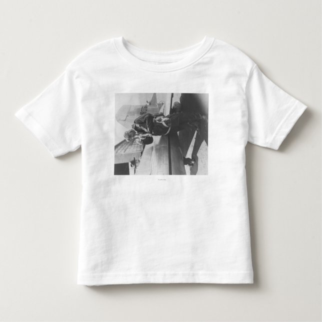 Howard Hughes Pilot Boarding Plane in Full Toddler T-shirt (Front)
