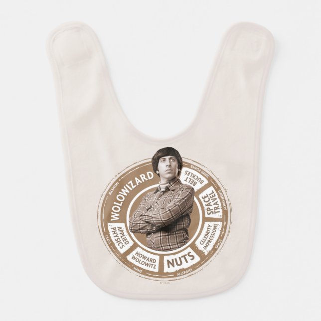 Howard Info Graphic Baby Bib (Front)