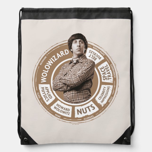 Howard Info Graphic Drawstring Bag (Front)