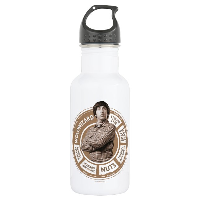 Howard Info Graphic Stainless Steel Water Bottle (Front)