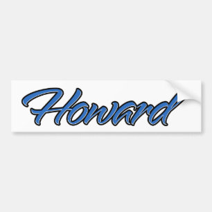 Howard Name blue stickers sticker car decal