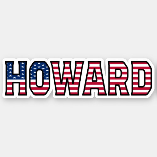 Howard Name First Name USA Sticker Stickerset