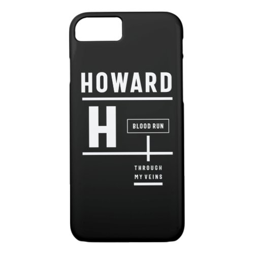Howard Personalized Name Birthday Gift iPhone 87 Case