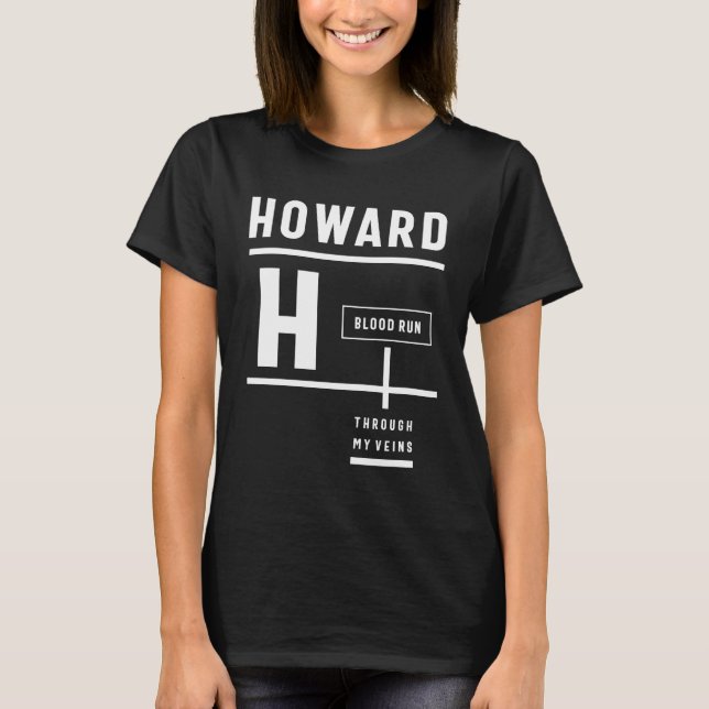 Howard Personalized Name Birthday Gift T-Shirt (Front)