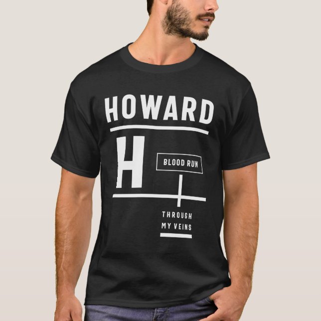 Howard Personalized Name Birthday Gift T-Shirt (Front)