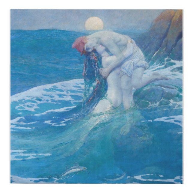 Howard Pyle - The Mermaid Faux Canvas Print (Front)
