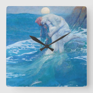 Howard Pyle - The Mermaid Square Wall Clock