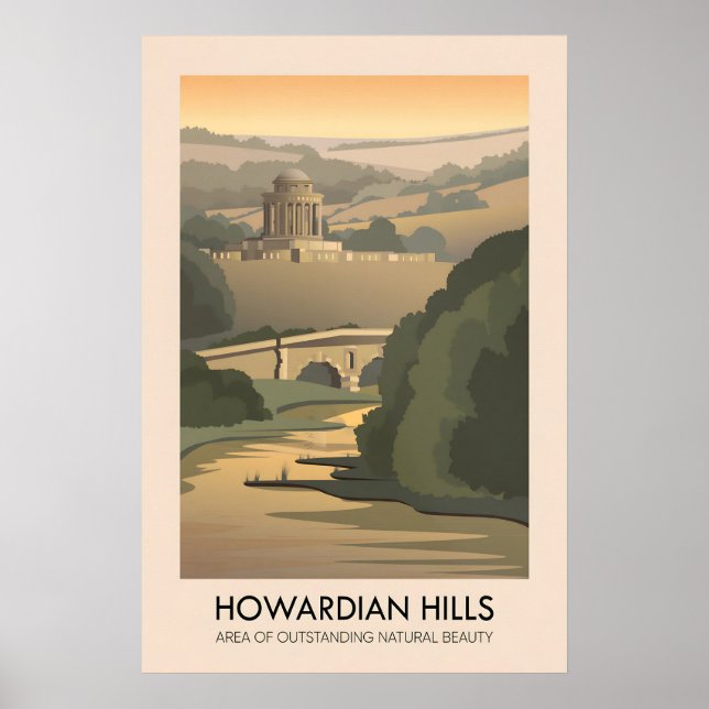 Howardian Hills AONB Travel Poster (Front)