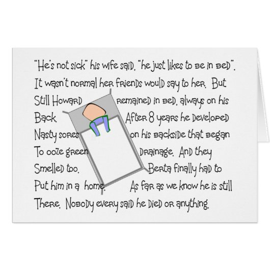 "Howards Bedsores" Twisted Story Art Gifts (Front Horizontal)