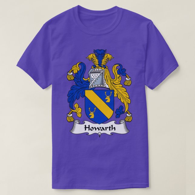 Howarth Coat of Arms Family Crest  T-Shirt (Design Front)