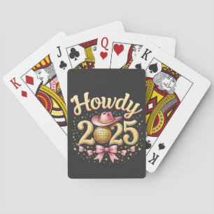 Howdy 2025 New Year Eve Cowboy Western Poker Cards
